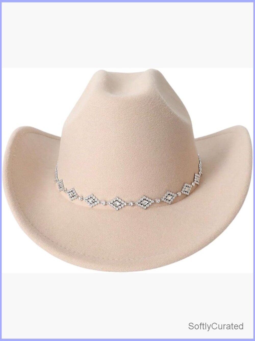 Rhinestone Wide Brim Cowboy Hat Breathable Lightweight Western Cowgirl Hat